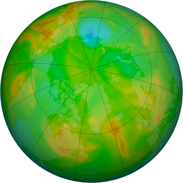 Arctic ozone map for 03 July 1979